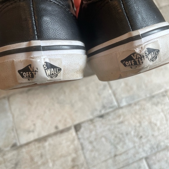 Vans Ortholite inserts, black vegan leather sneakers. Size 8.5 womens - Picture 7 of 14